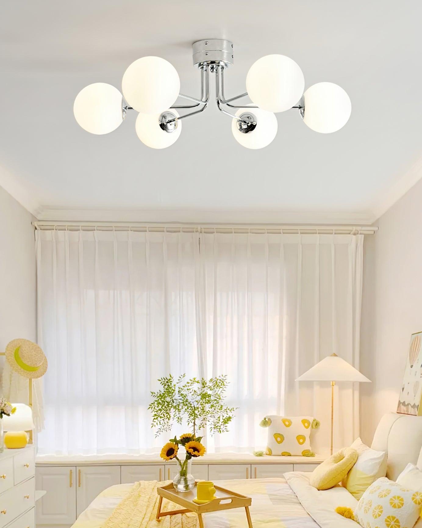 Othien Ceiling Lamp Gold White Globe