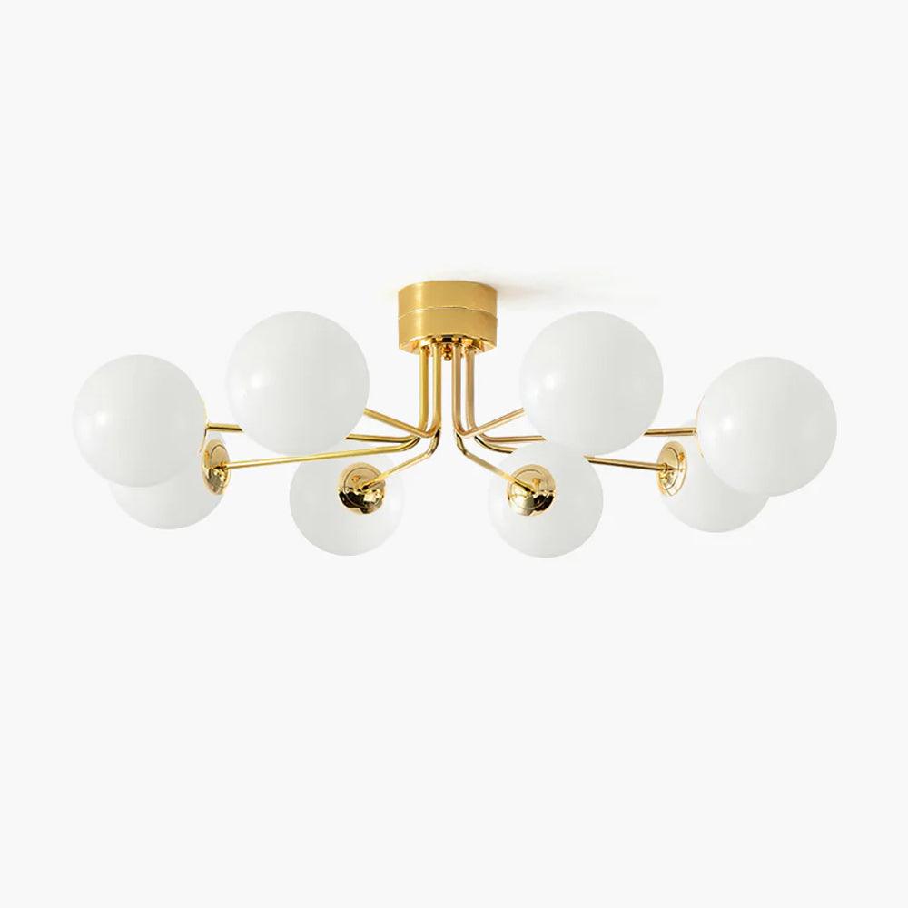 Othien Ceiling Lamp Gold White Globe