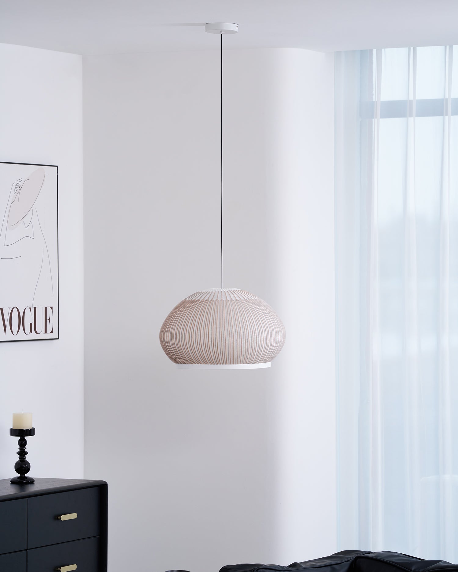 Lineiella Minimalist Fabric Pendant Light