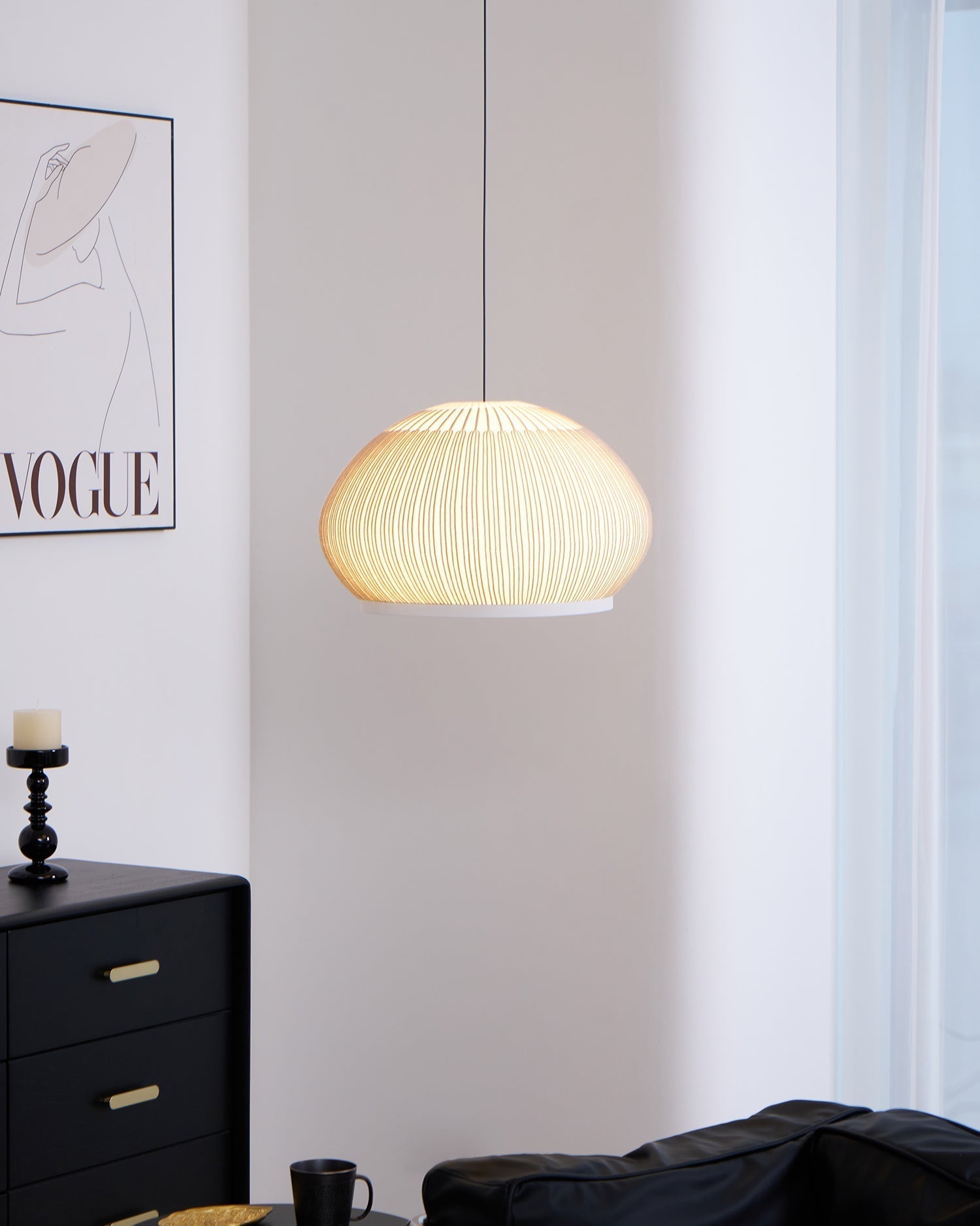 Lineiella Minimalist Fabric Pendant Light