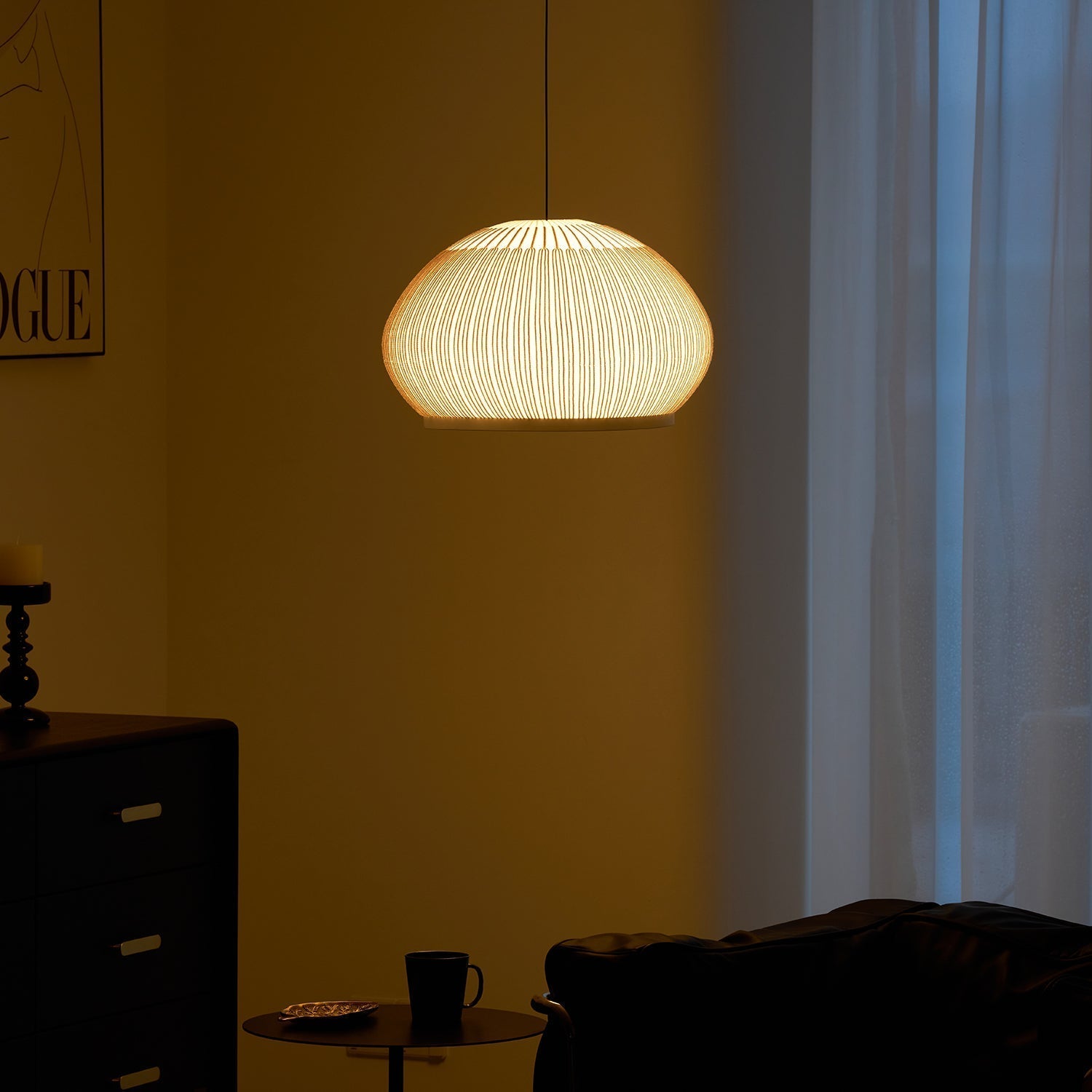 Lineiella Minimalist Fabric Pendant Light