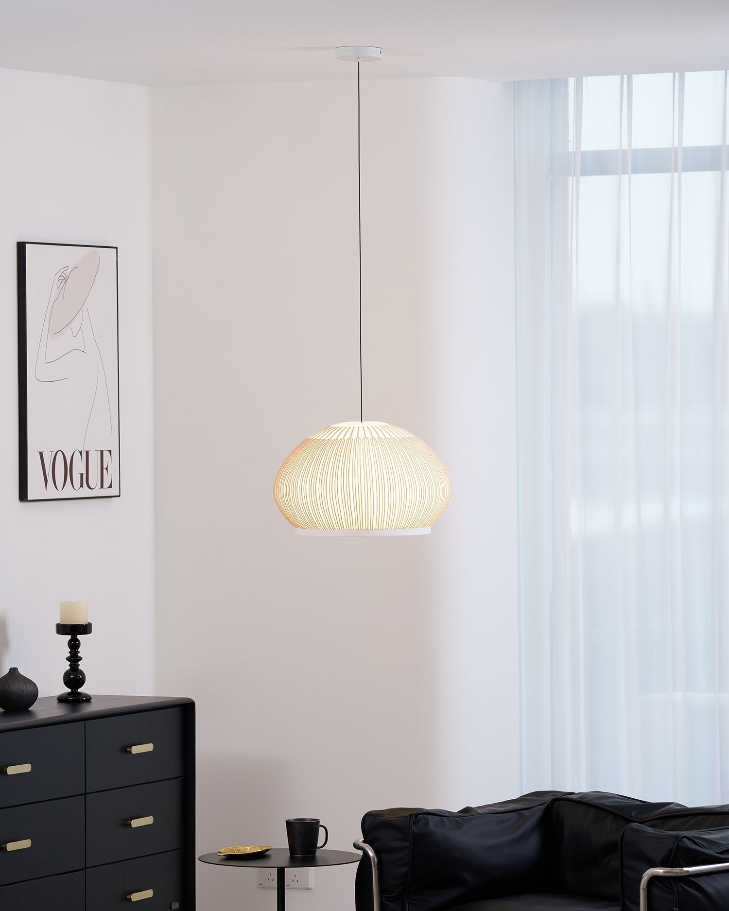 Lineiella Minimalist Fabric Pendant Light