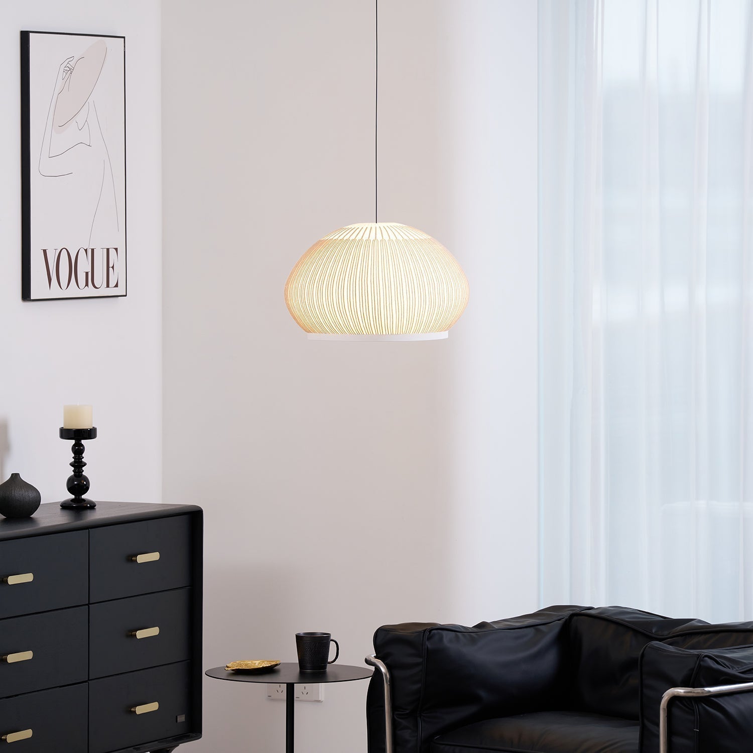 Lineiella Minimalist Fabric Pendant Light