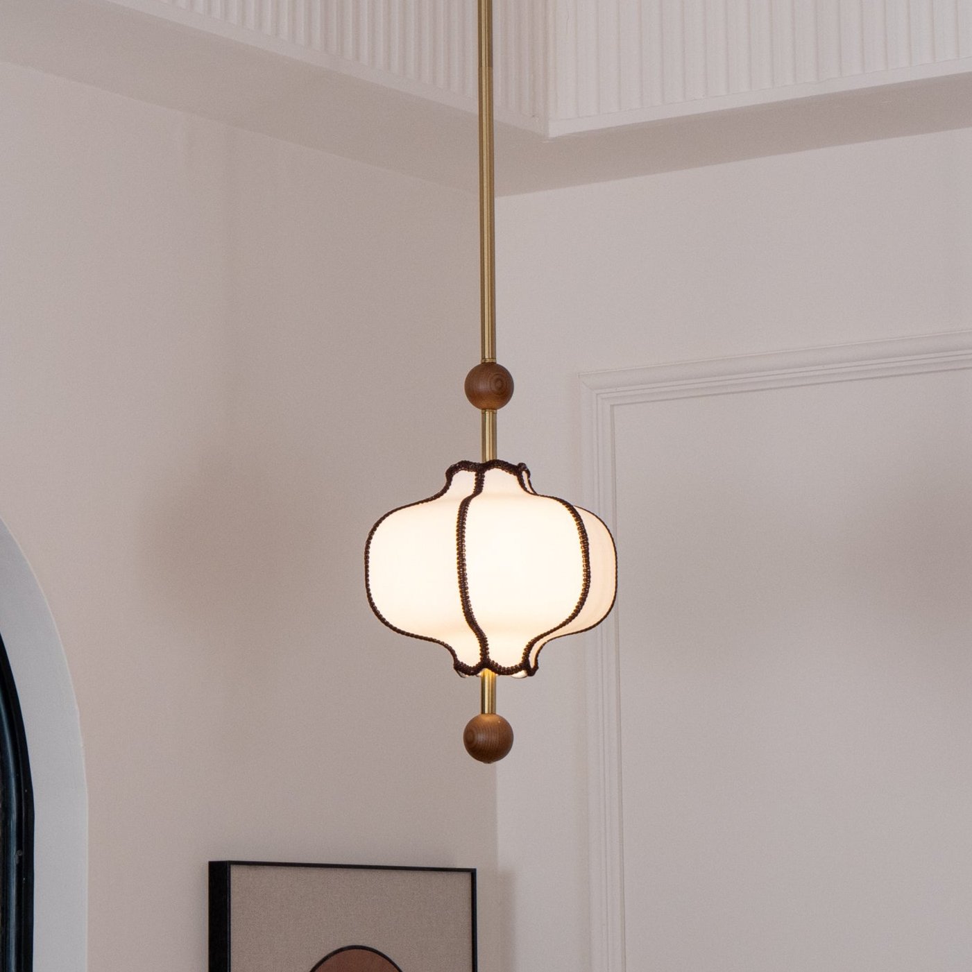 Miralielle Pendant Light Lantern Fabric for Living Room