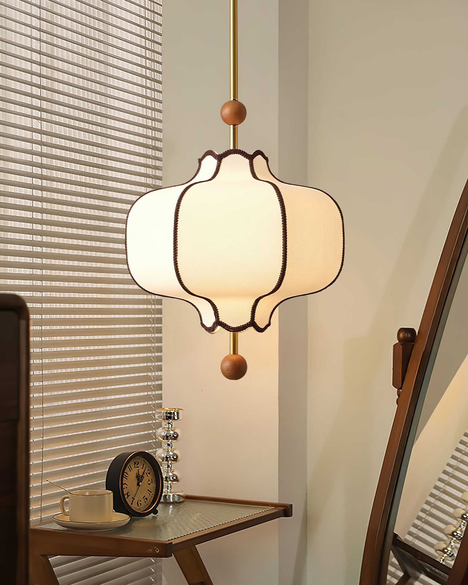 Miralielle Pendant Light Lantern Fabric for Living Room