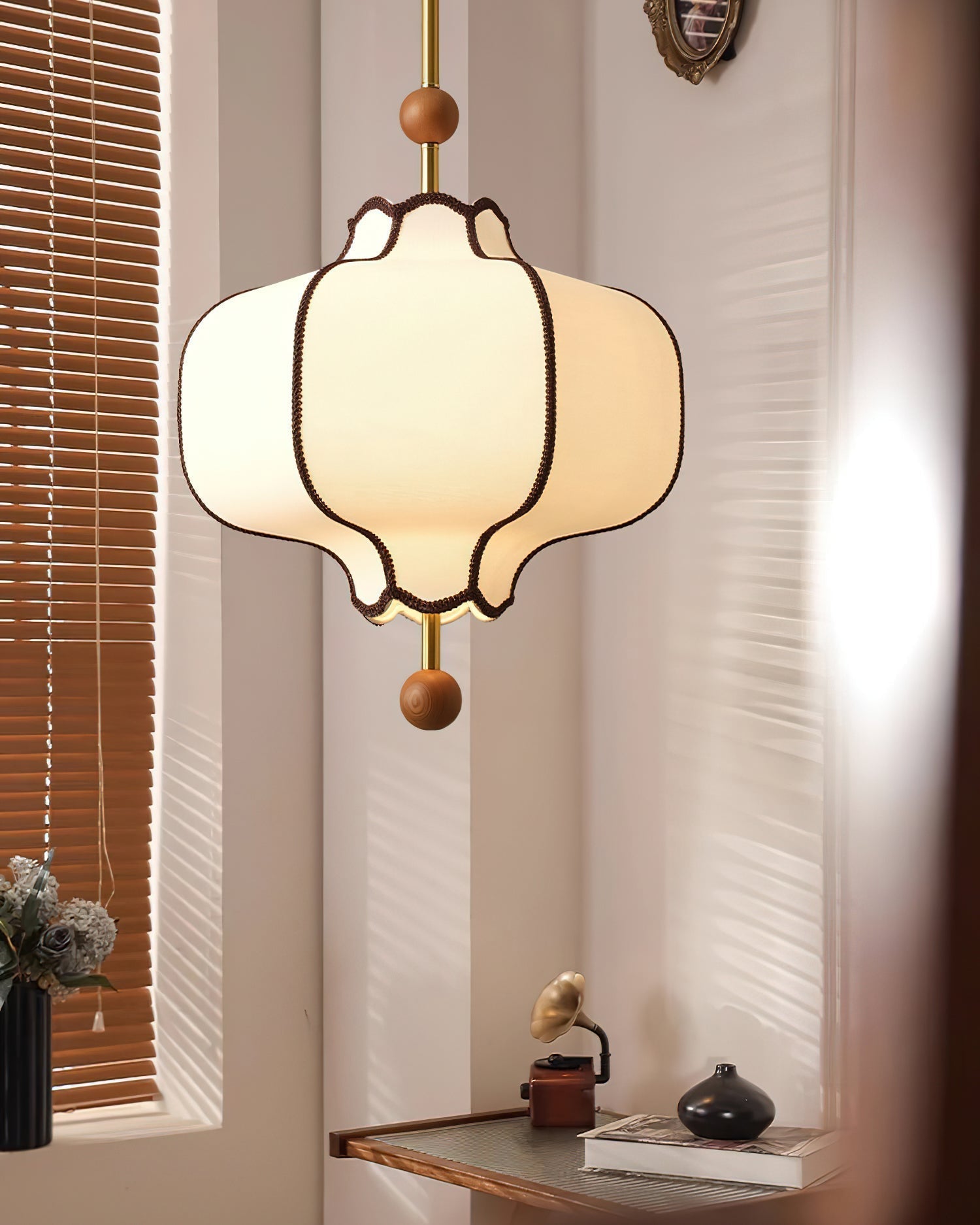 Miralielle Pendant Light Lantern Fabric for Living Room