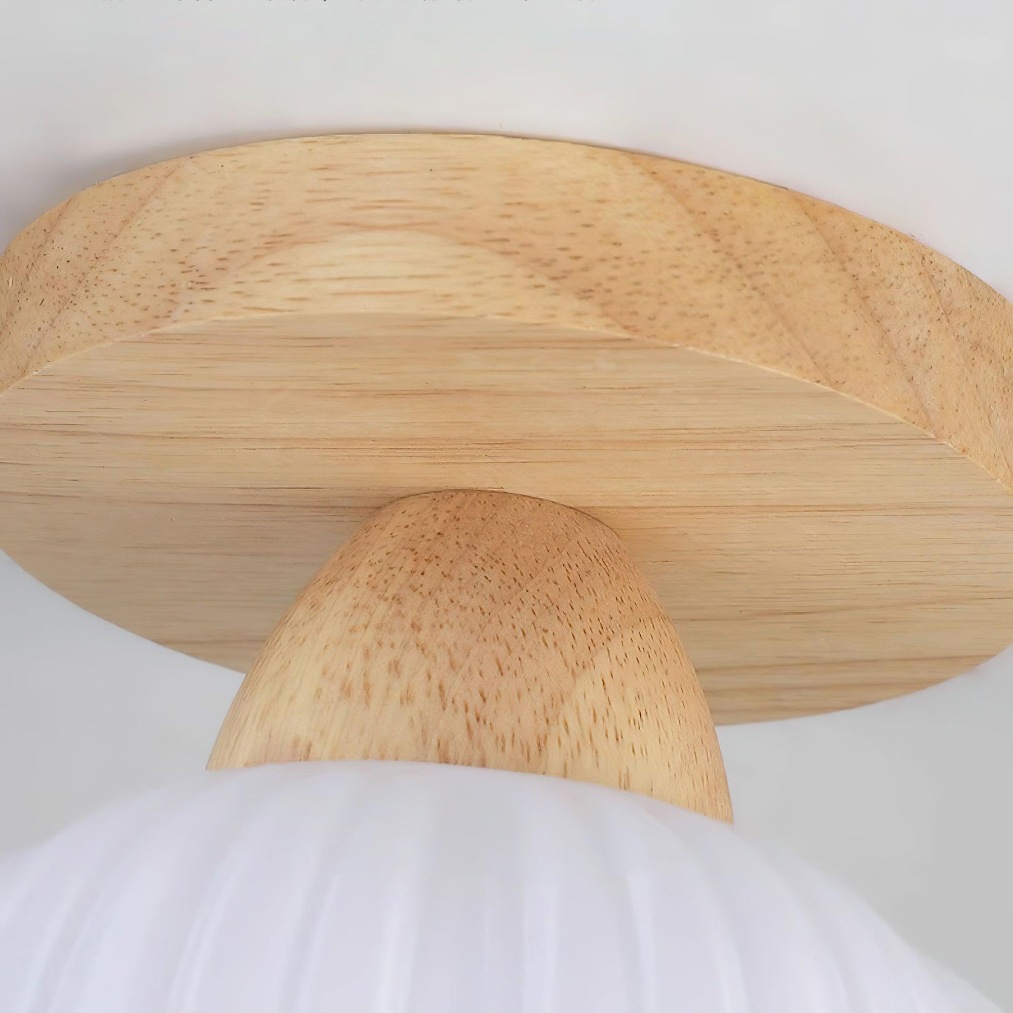 Dura Large Flower Bag Wood Ceiling Lamp