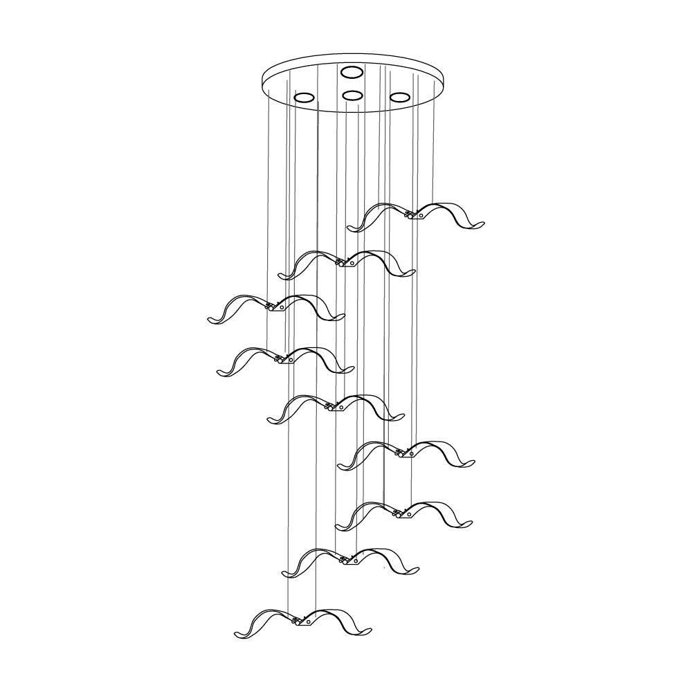 Faelis Luxury Large Seagull Glass Chandelier
