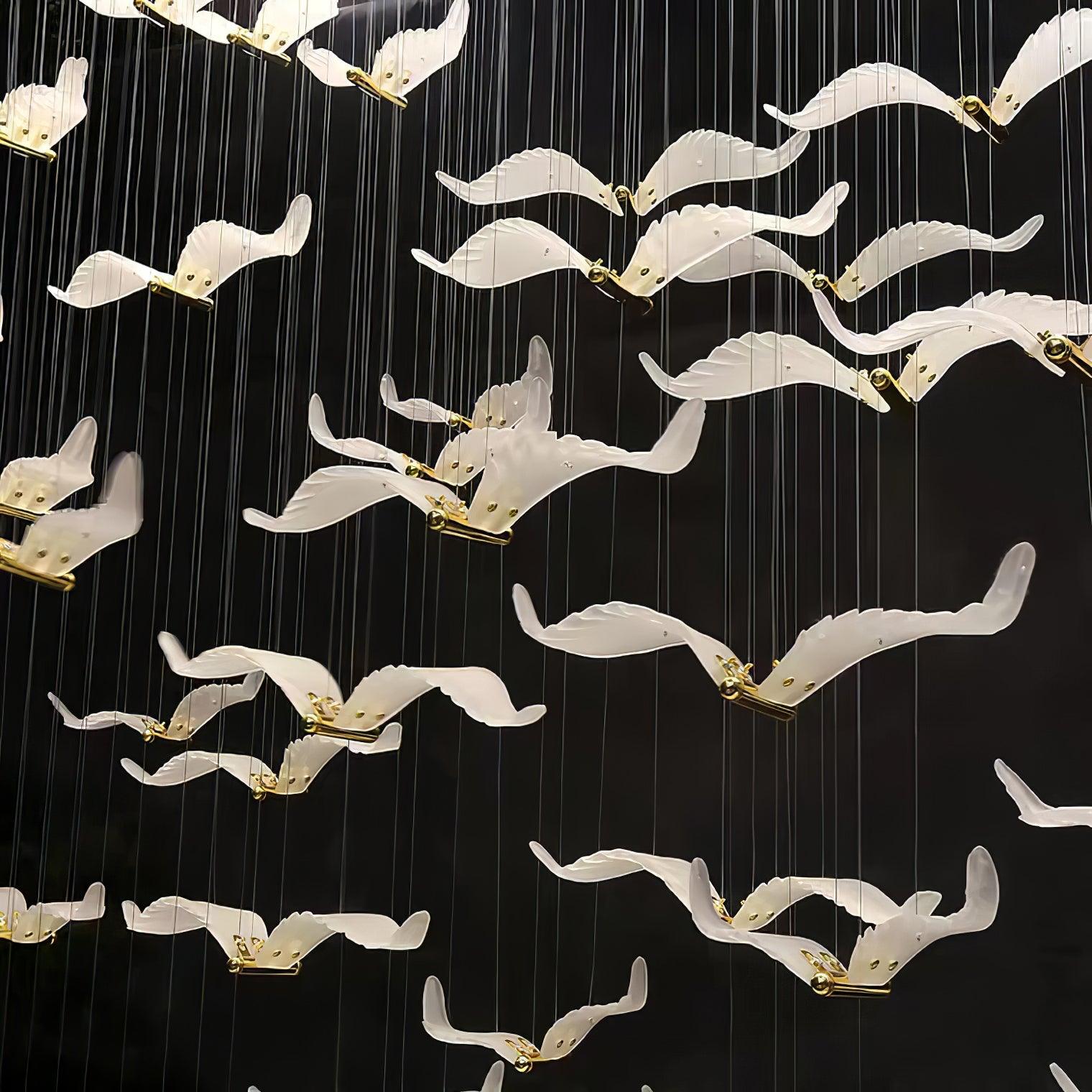 Faelis Luxury Large Seagull Glass Chandelier