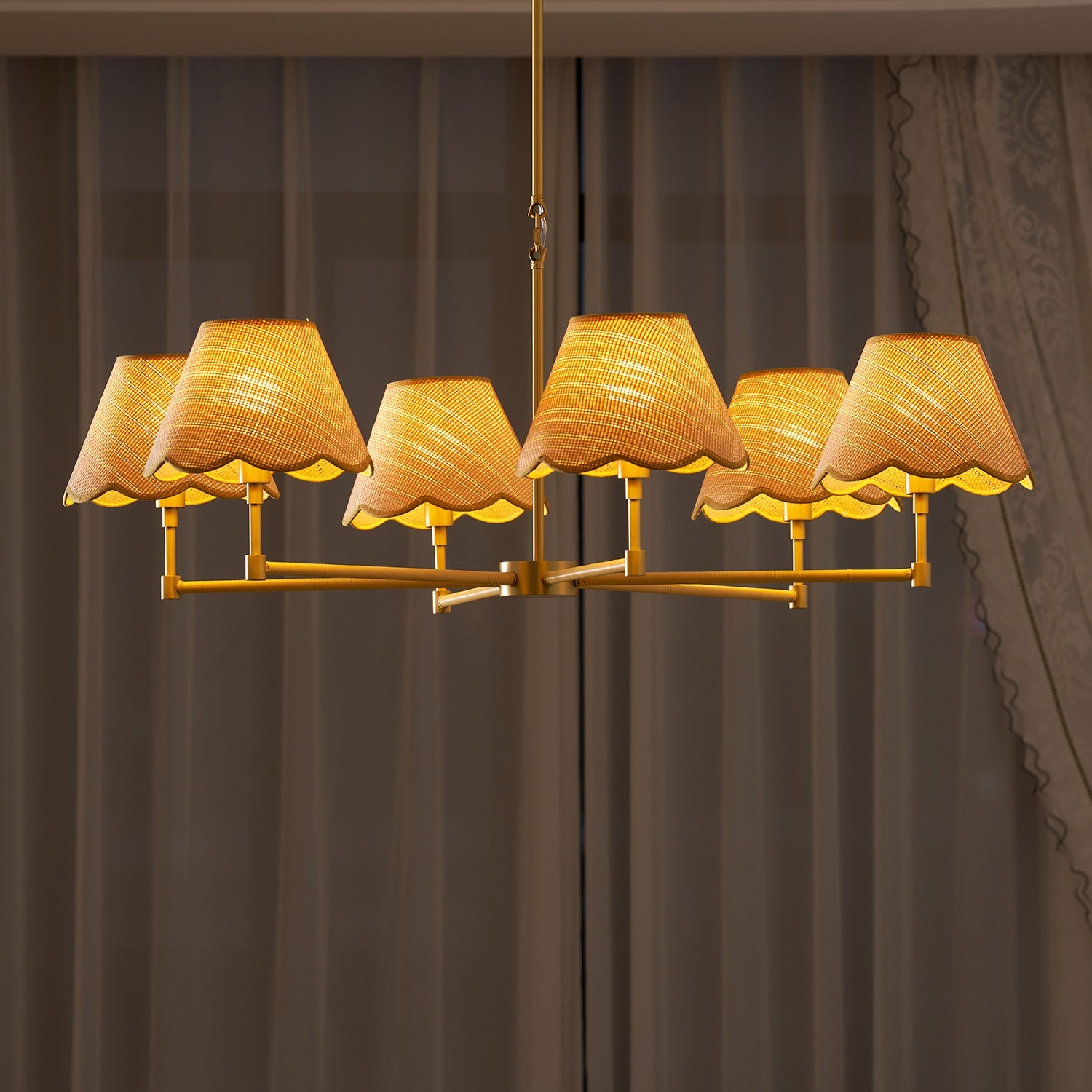 Beaumere Rattan Chandelier