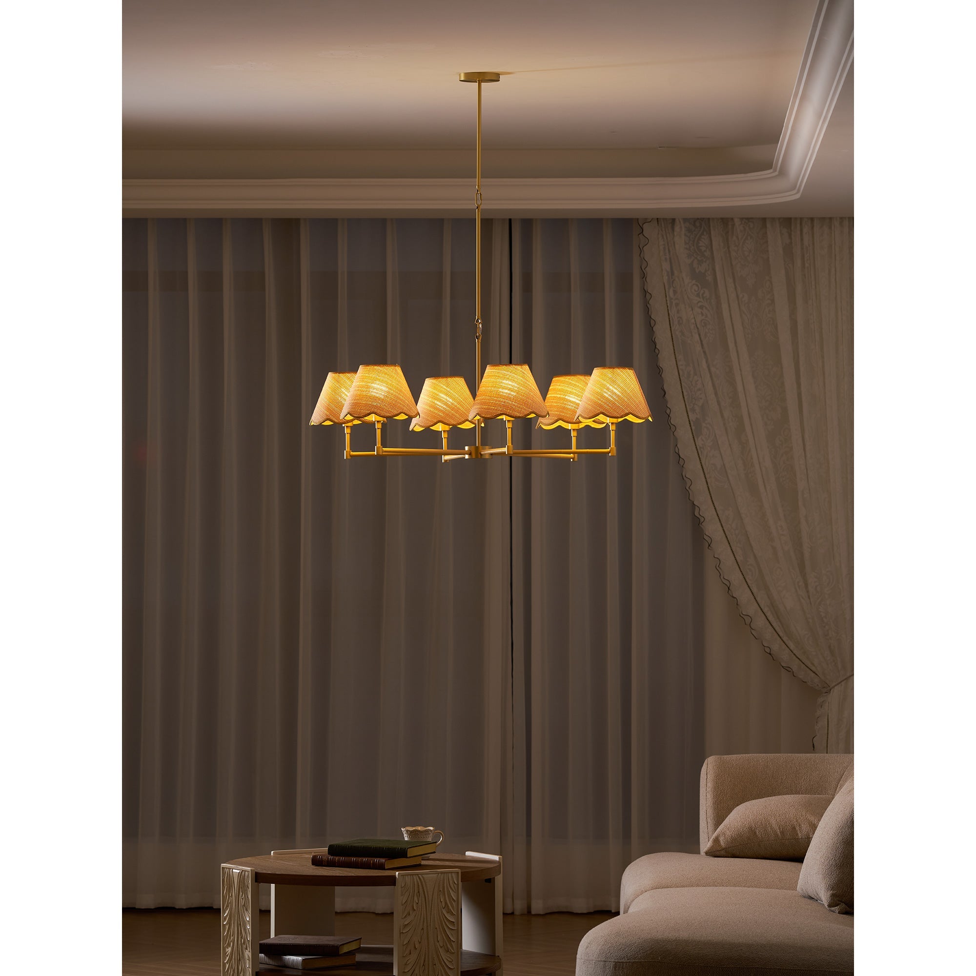Beaumere Rattan Chandelier