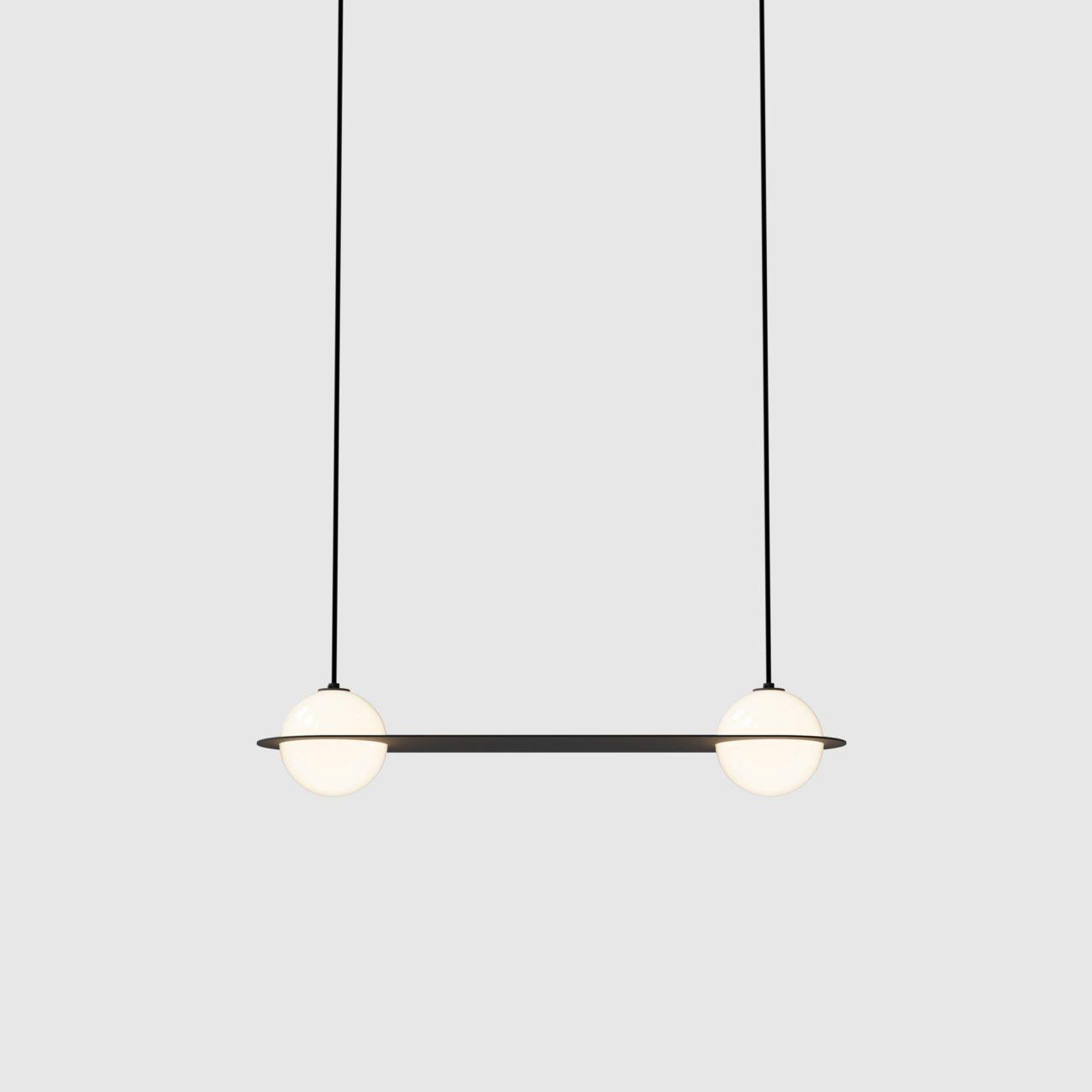 Valentina Black Glass Pendant Lamp
