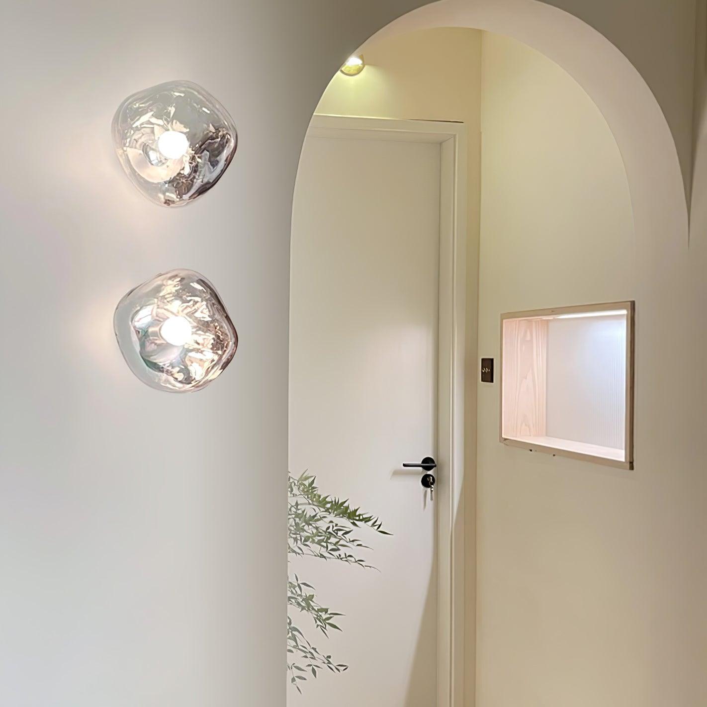Auden Amber Glass Wall Lamp - Neutral Decor