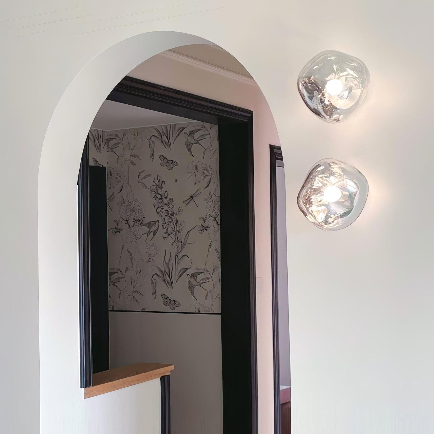 Auden Amber Glass Wall Lamp - Neutral Decor
