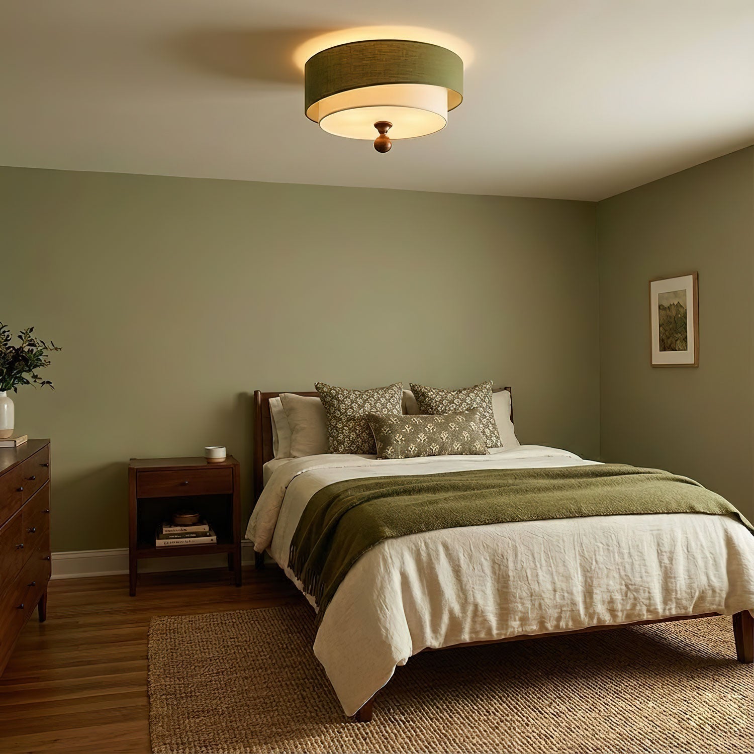 Serelira Dovemont Layered Fabric Ceiling Light