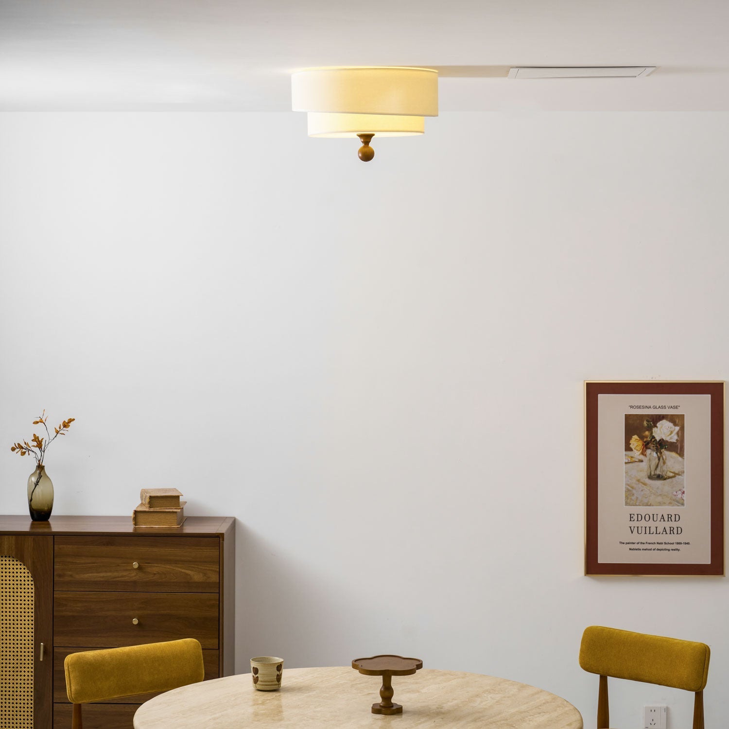 Serelira Dovemont Layered Fabric Ceiling Light