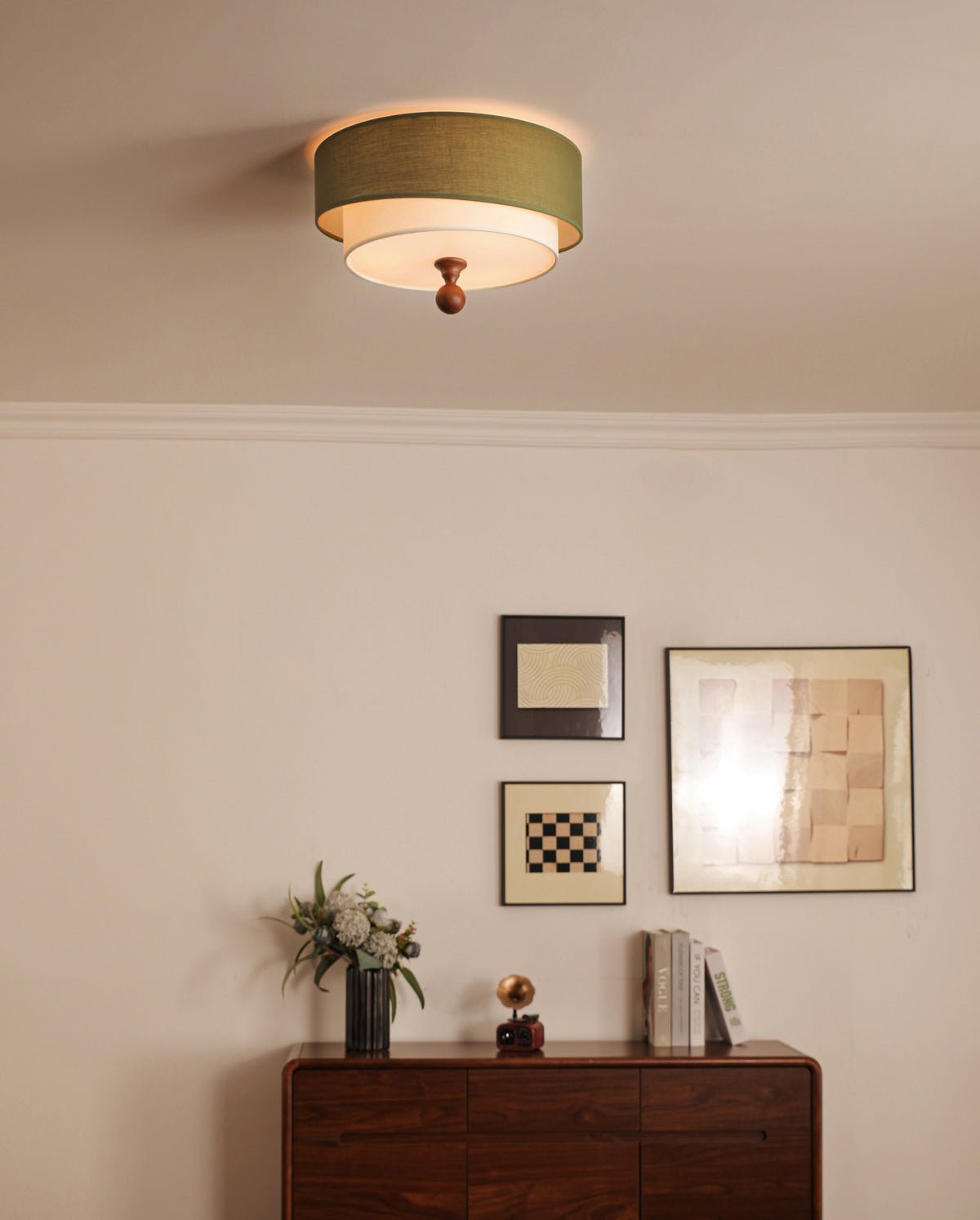 Serelira Dovemont Layered Fabric Ceiling Light