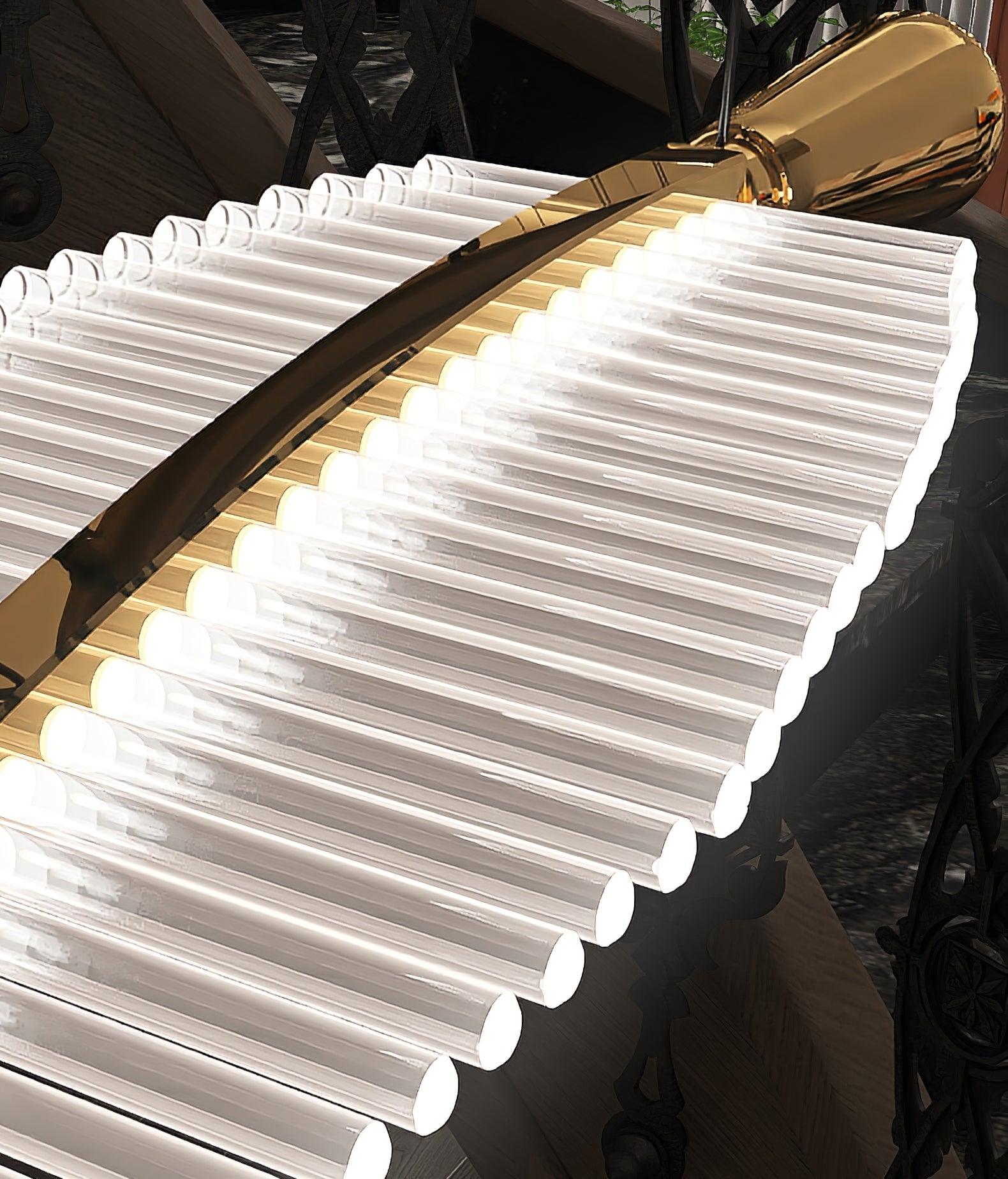 Kuo Chandelier Leaf Acrylic Gold Elegant Modern