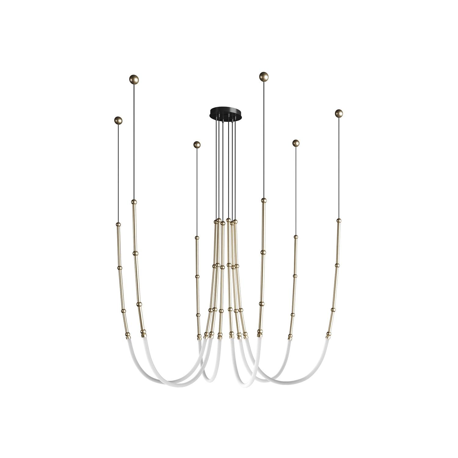 Rio Chandelier Leda LED Flexible Modern Sculptural