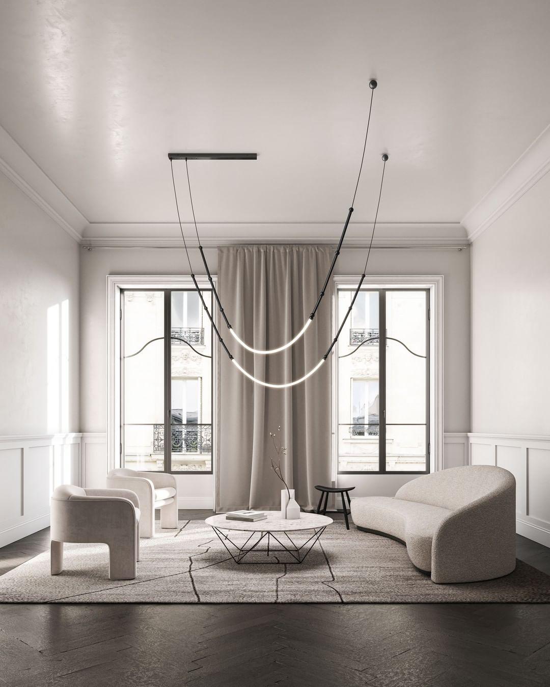 Rio Chandelier Leda LED Flexible Modern Sculptural