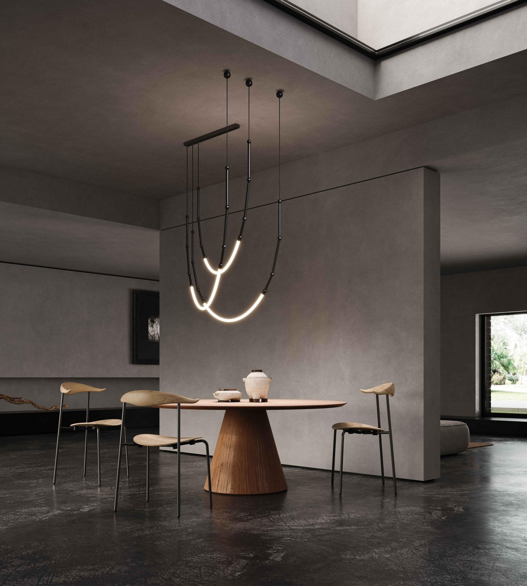 Rio Chandelier Leda LED Flexible Modern Sculptural