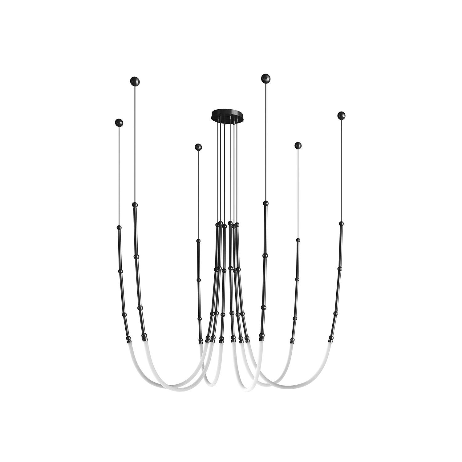 Rio Chandelier Leda LED Flexible Modern Sculptural