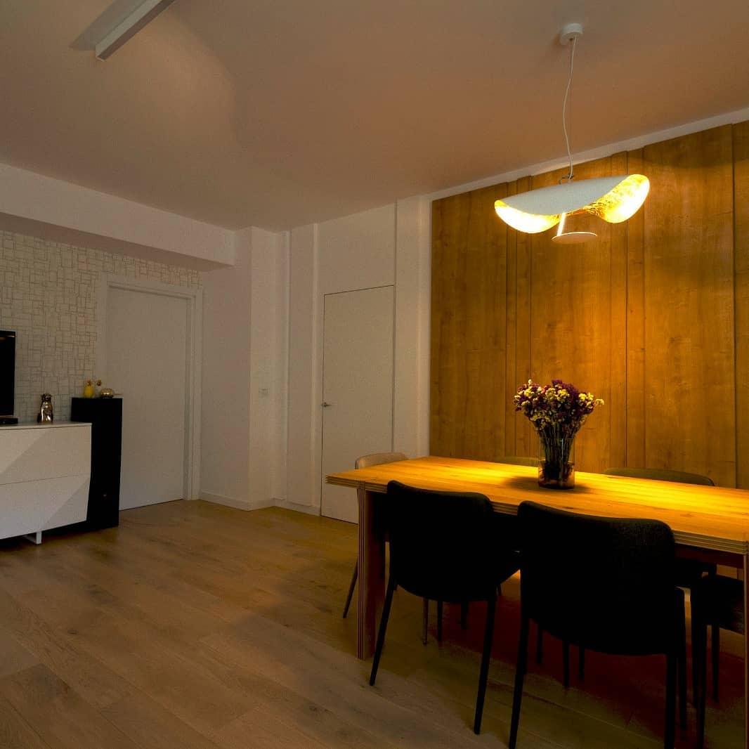 Aurisina Pendant Lamp Black Gold Curved Shade