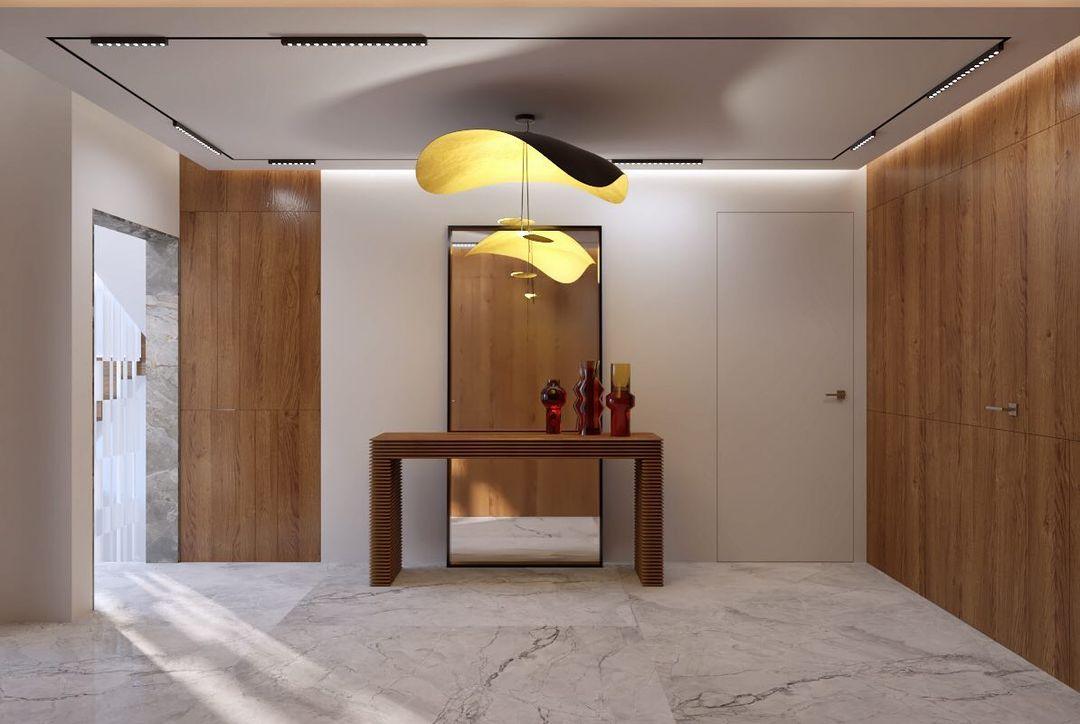 Aurisina Pendant Lamp Black Gold Curved Shade