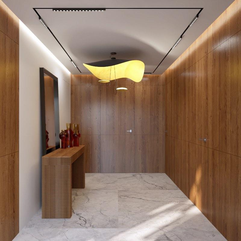 Aurisina Pendant Lamp Black Gold Curved Shade