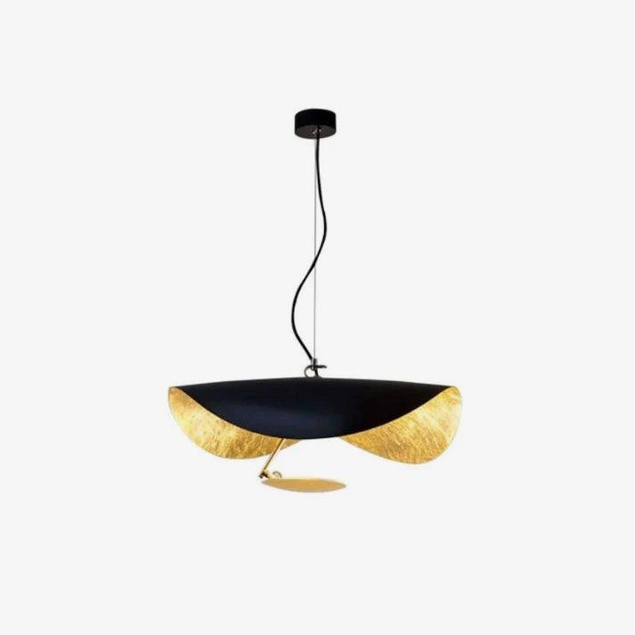 Aurisina Pendant Lamp Black Gold Curved Shade