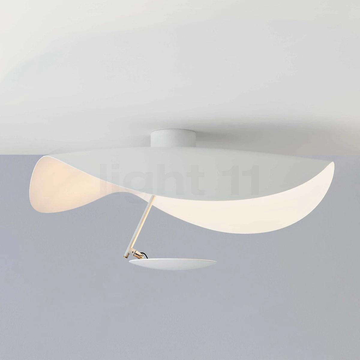 Solenena Ceiling Lamp Curved Shade and Gold Interior