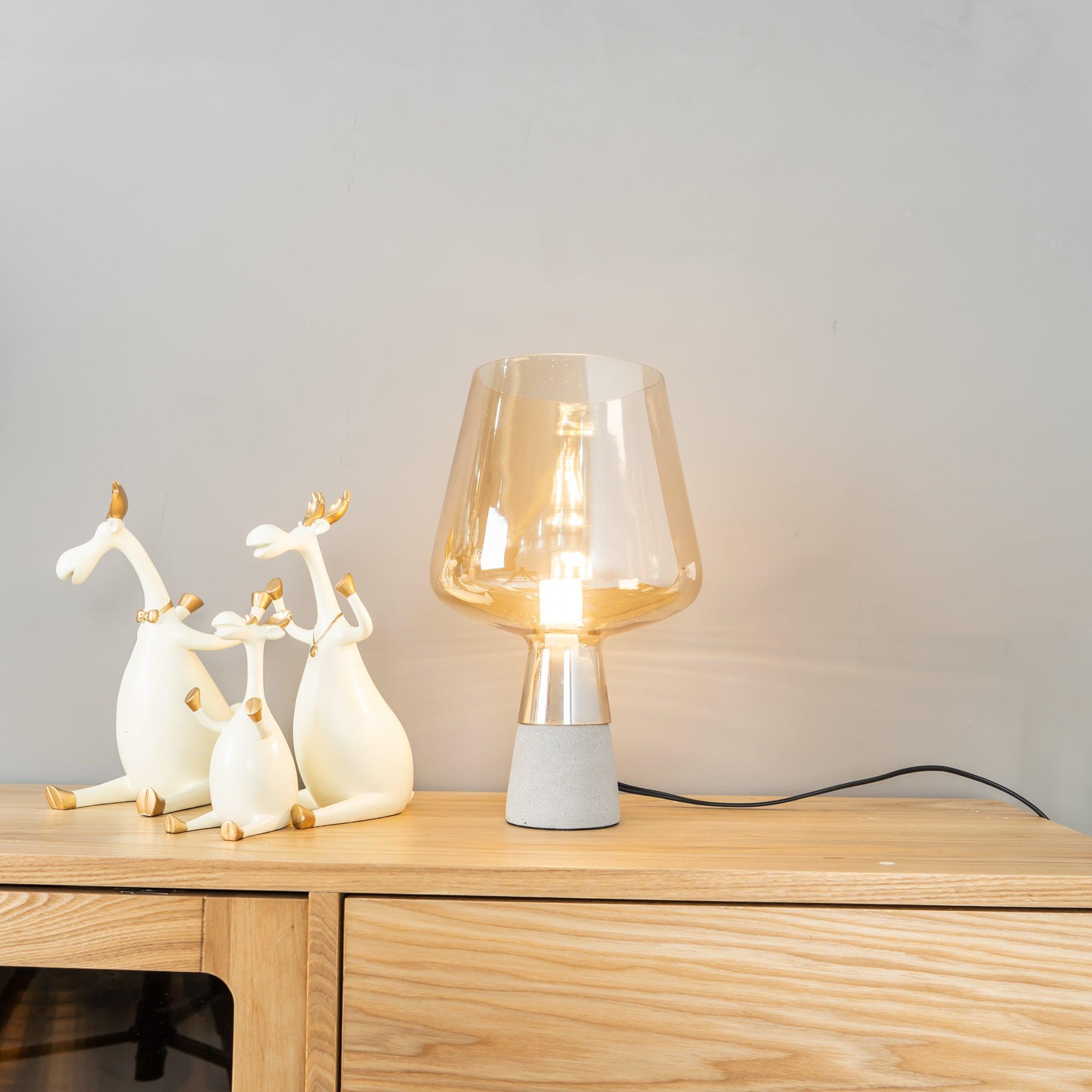 Elairella Minimalist Cement Table Lamp