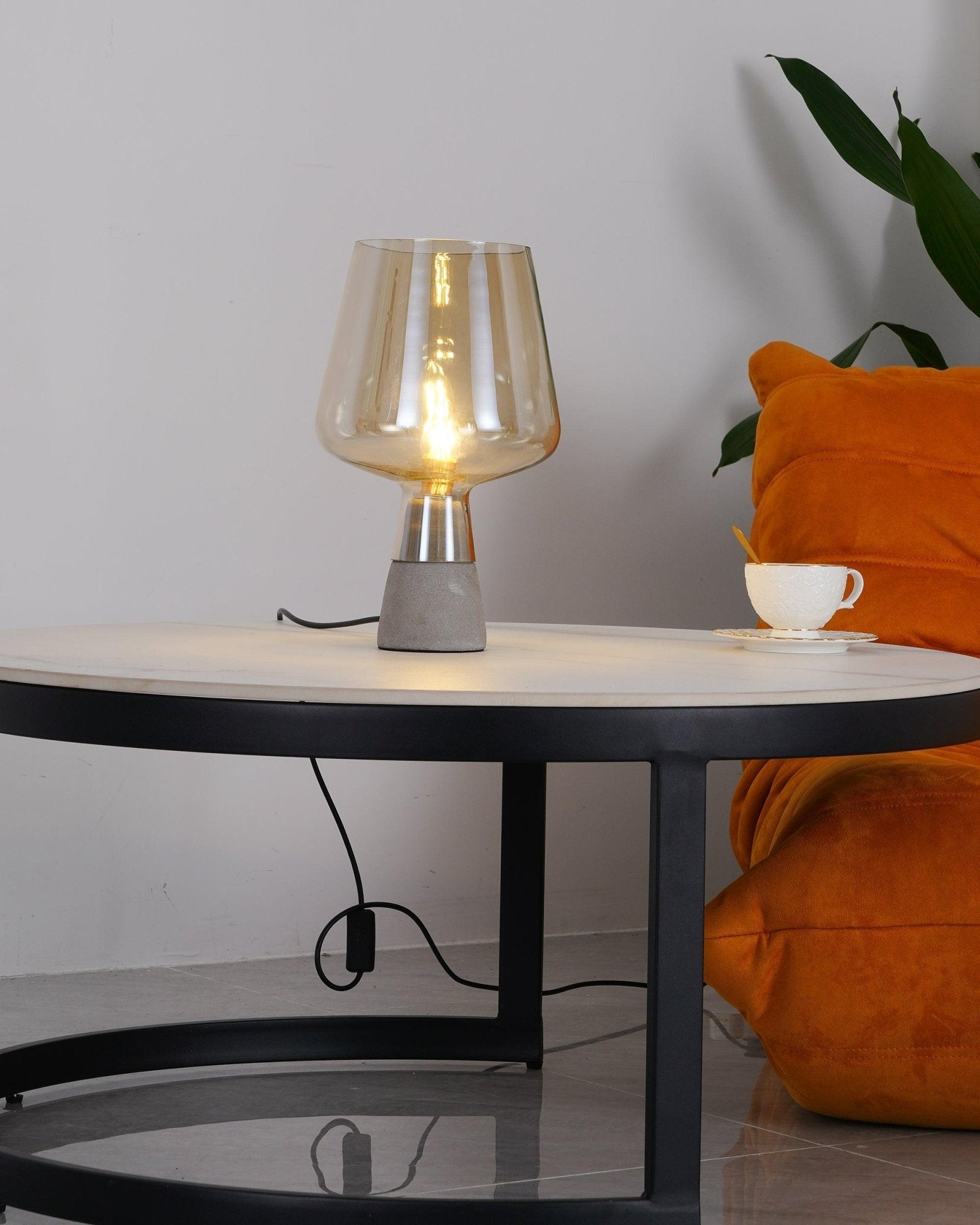 Elairella Minimalist Cement Table Lamp