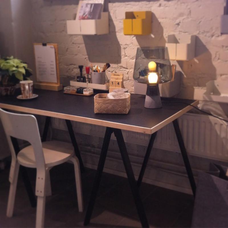 Elairella Minimalist Cement Table Lamp