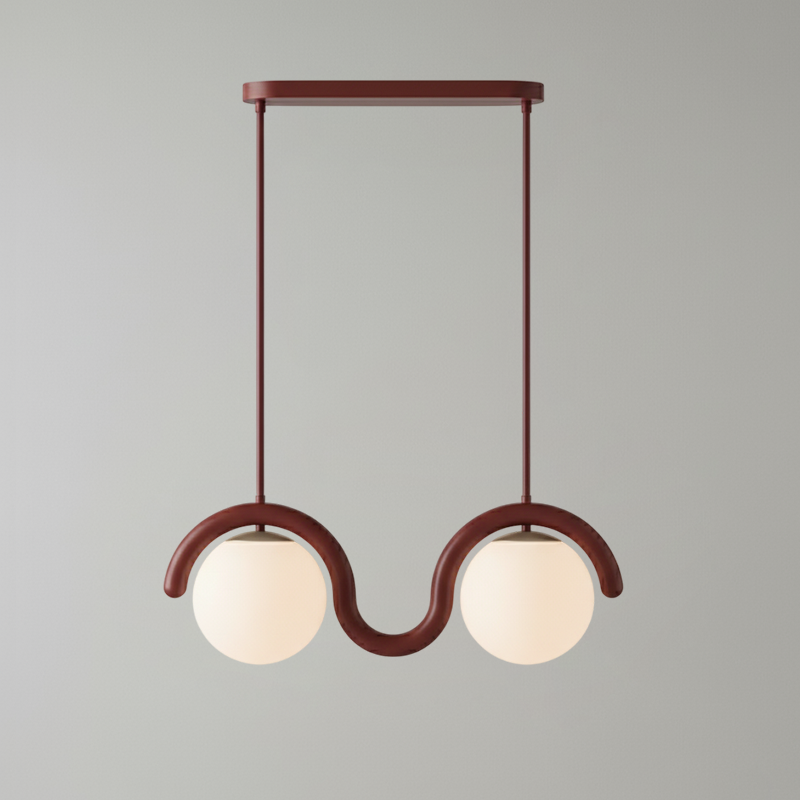 Aria Modern Metal Glass Linear Chandelier
