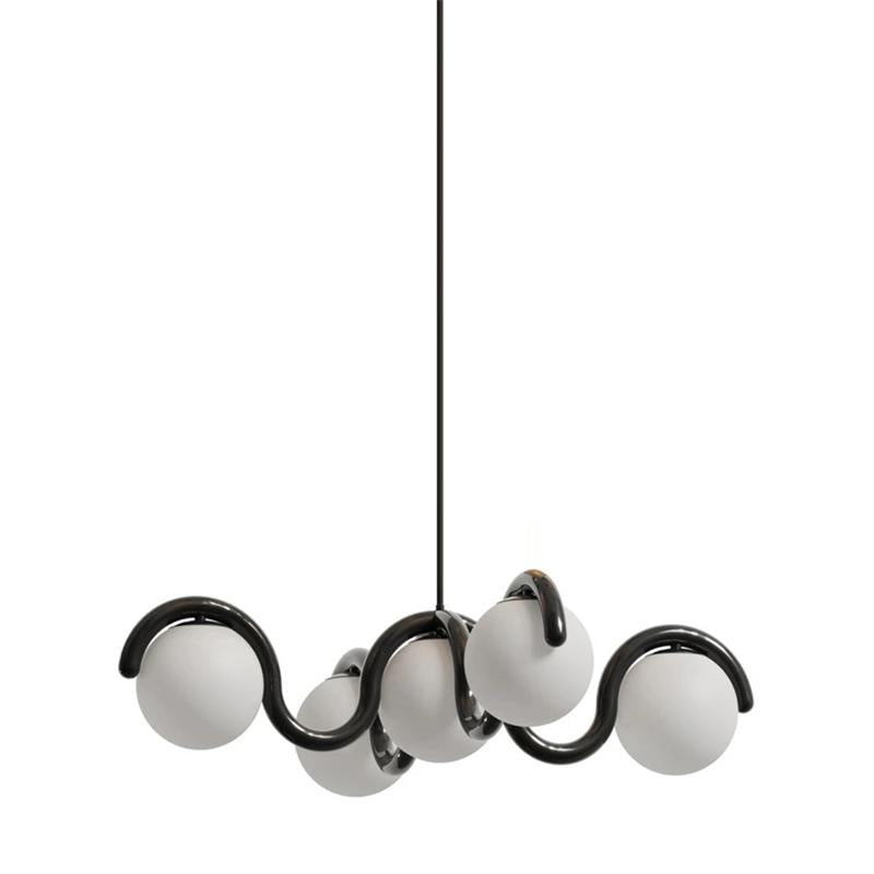 Eurvinen Creativity Elegance Art Brass Glass Chandelier - Neutral Decor