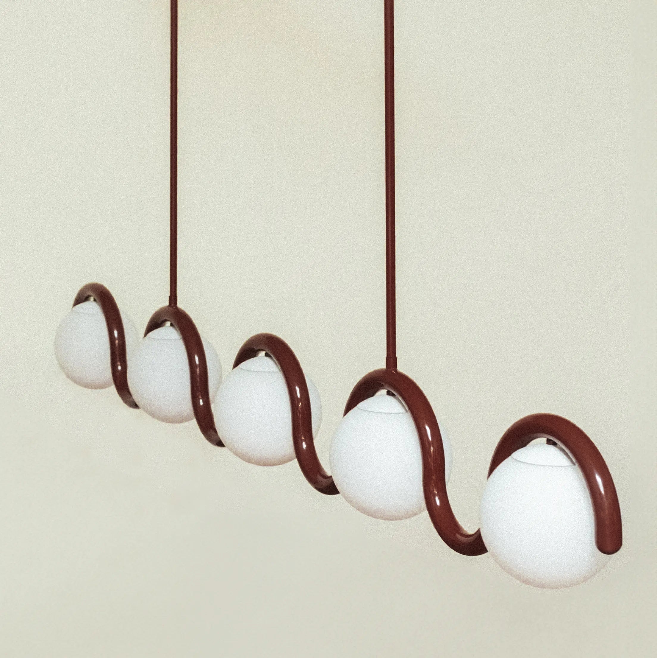 Aria Modern Metal Glass Linear Chandelier