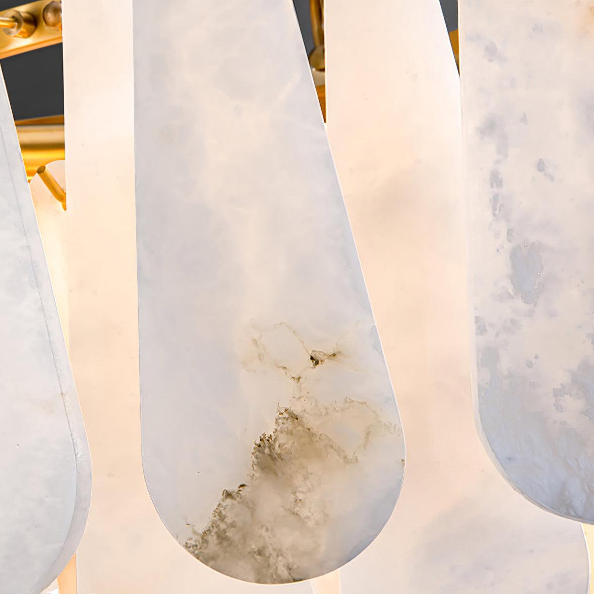 Niveneon Teardrop Alabaster Chandelier