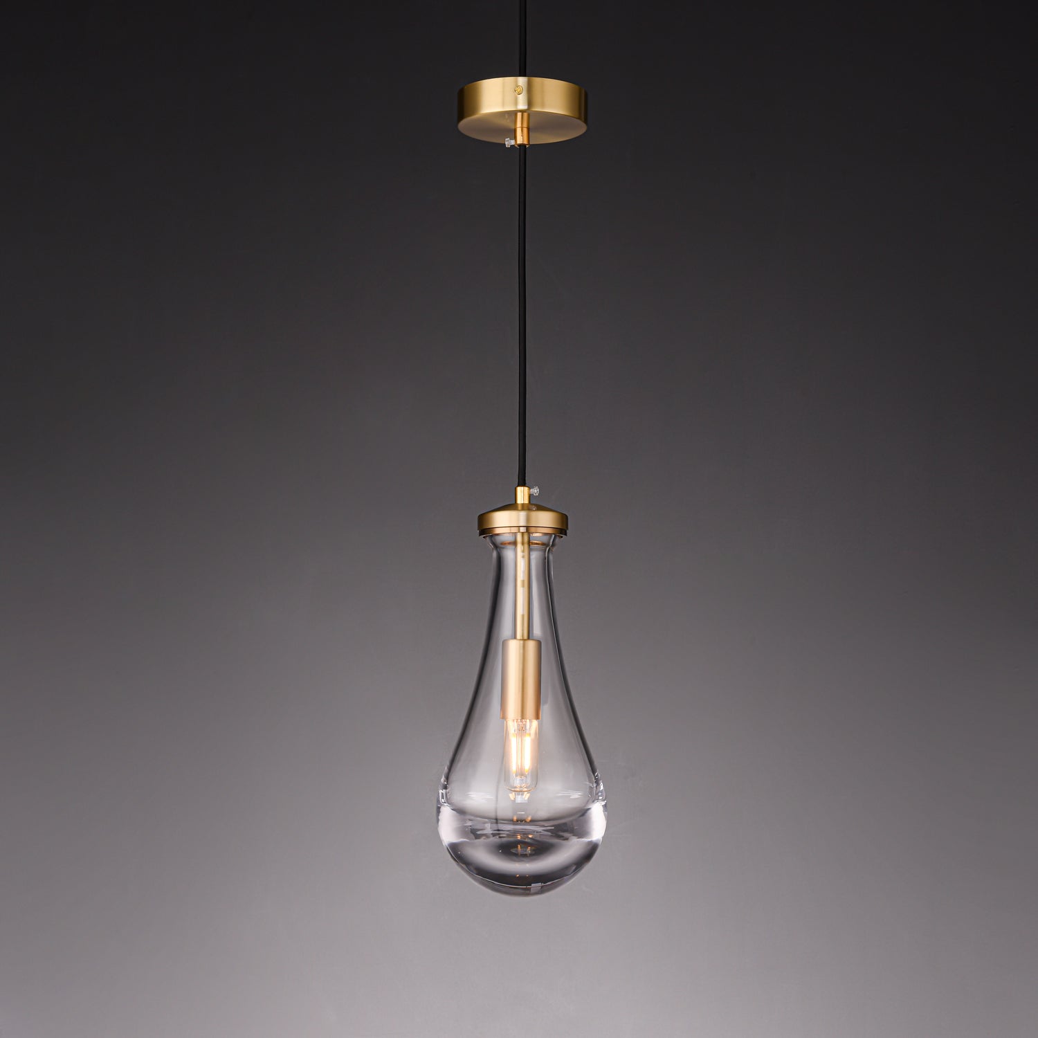 Votheor Modern Minimalist Brass Glass Pendant Lamp