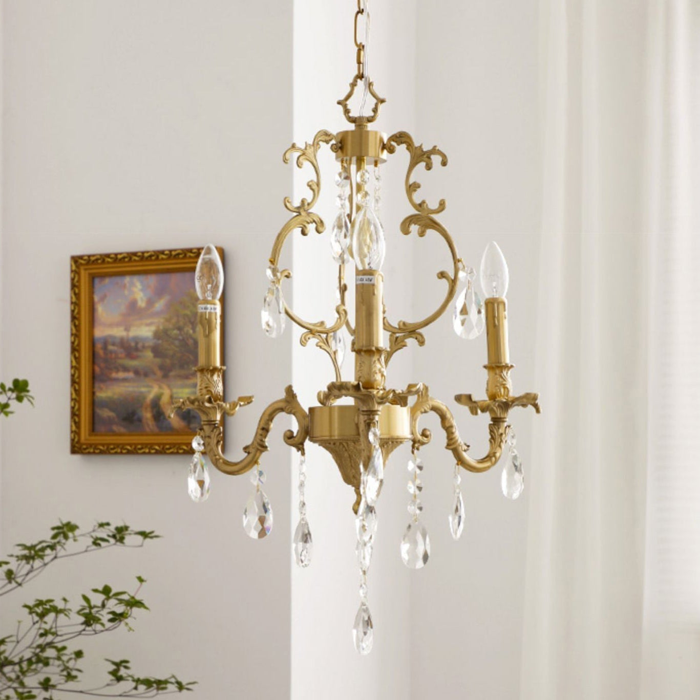 Olrinila Postmodern Luxury Brass Crystal Chandelier - Neutral Decor