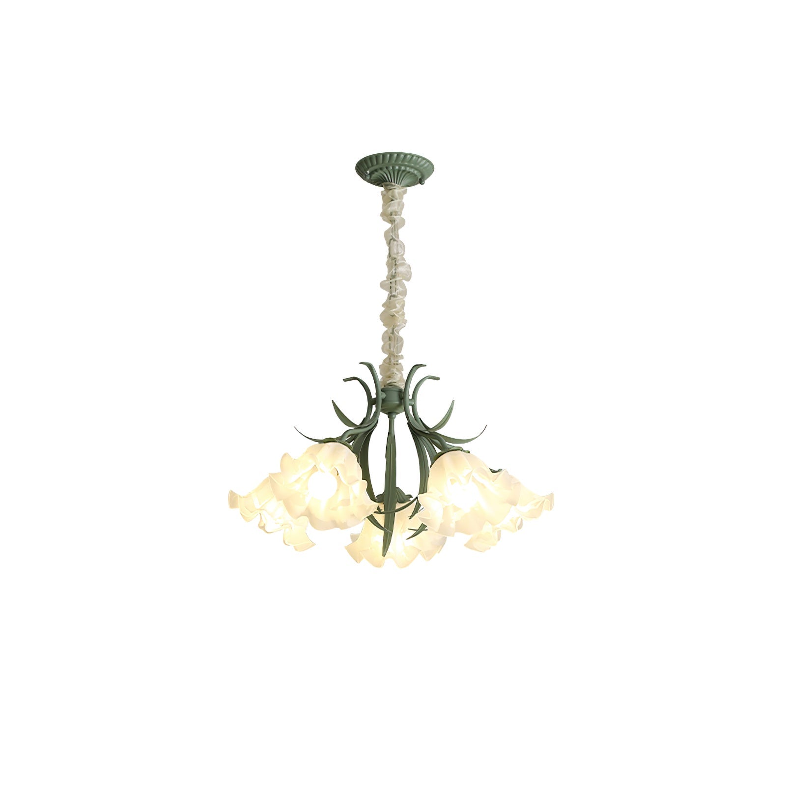 Evren Chandelier Flower with Petals and Leaves