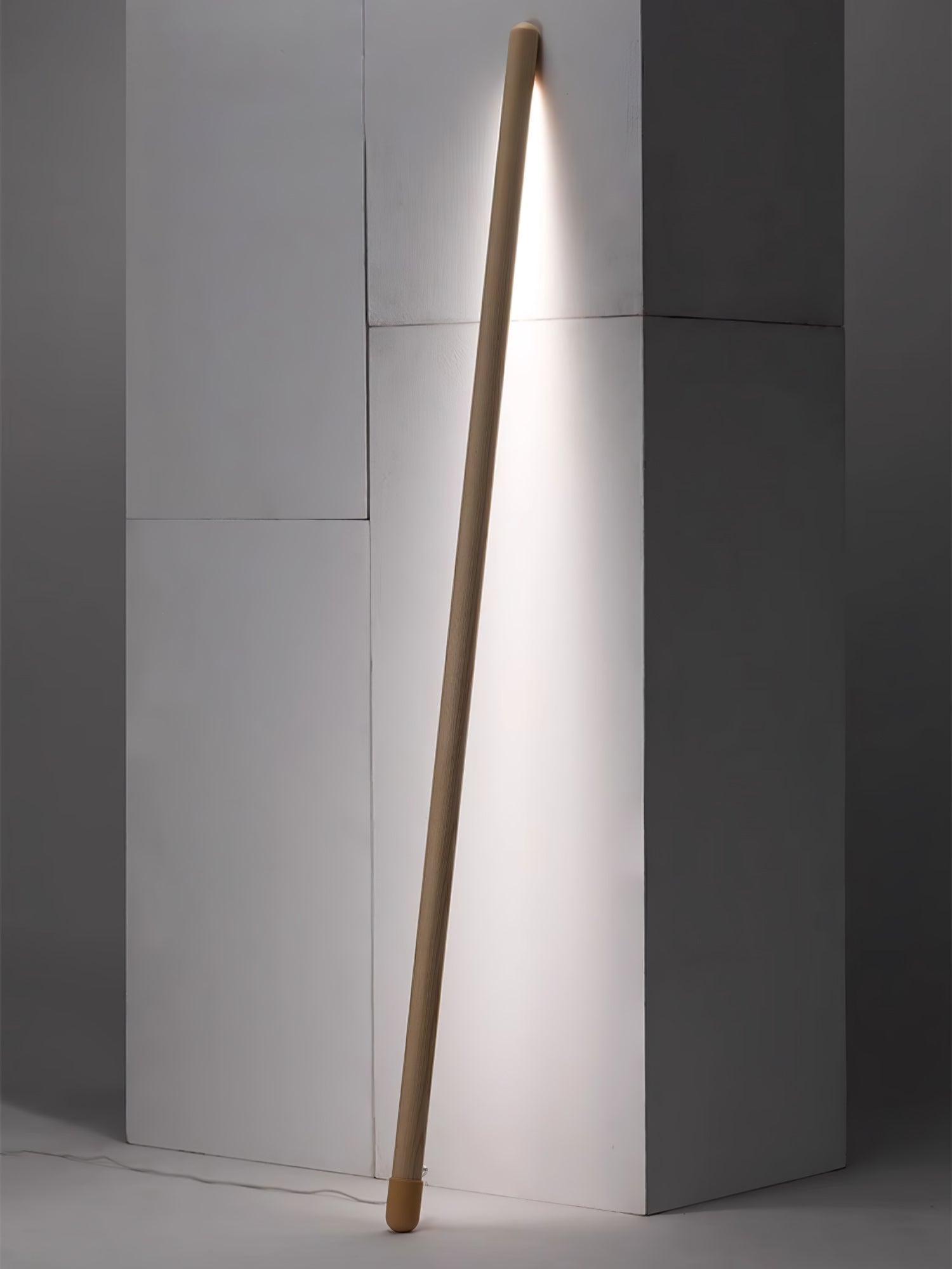 Echo Linear Modern Wood Floor Lamp