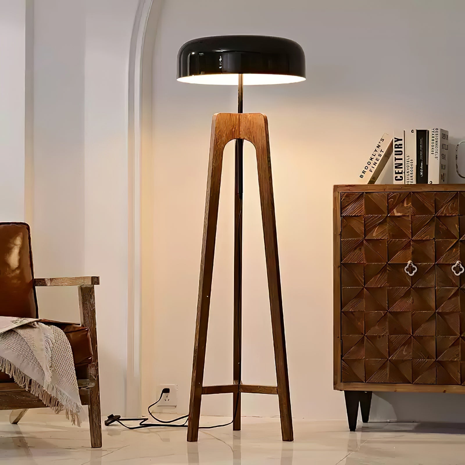 Kovain Wood Minimalist Floor Lamp