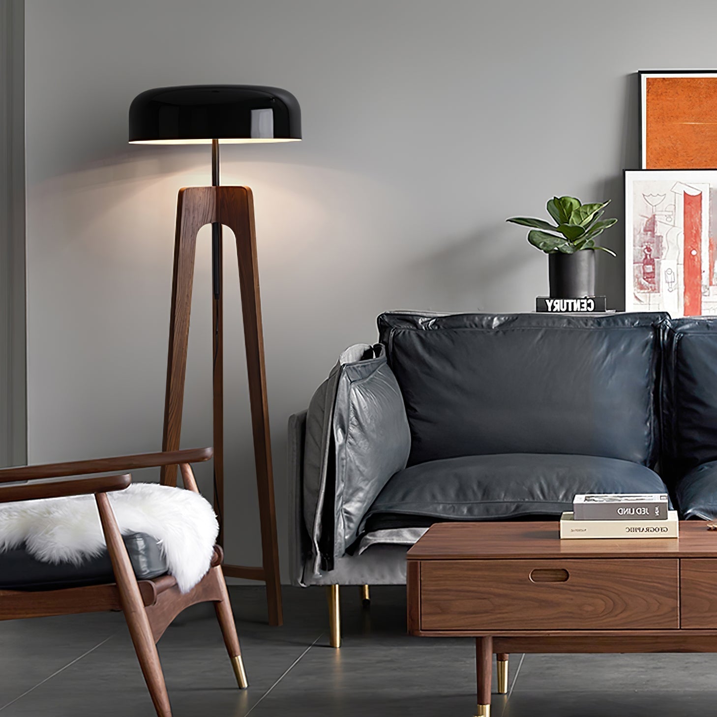Kovain Wood Minimalist Floor Lamp