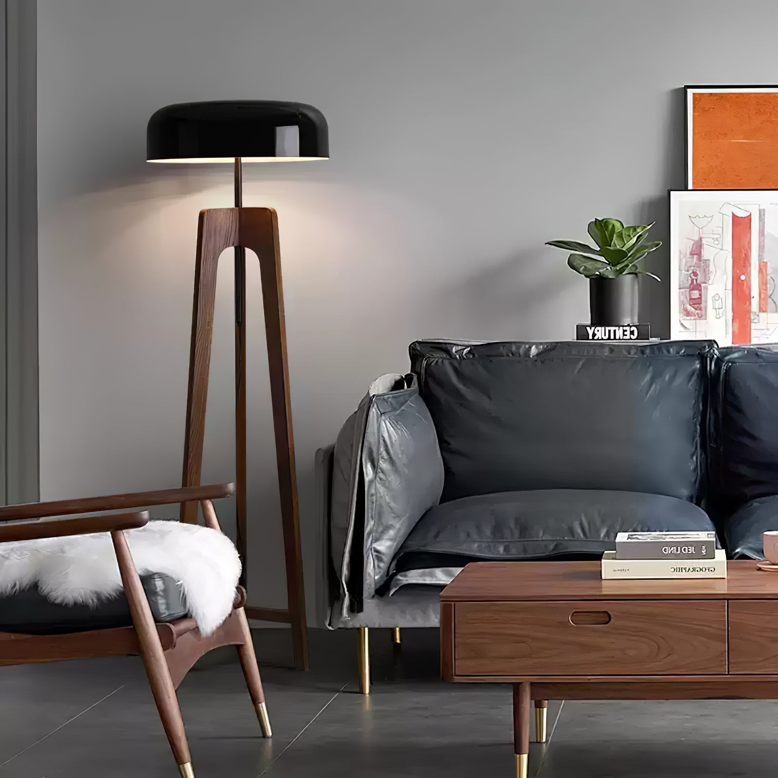 Kovain Wood Minimalist Floor Lamp