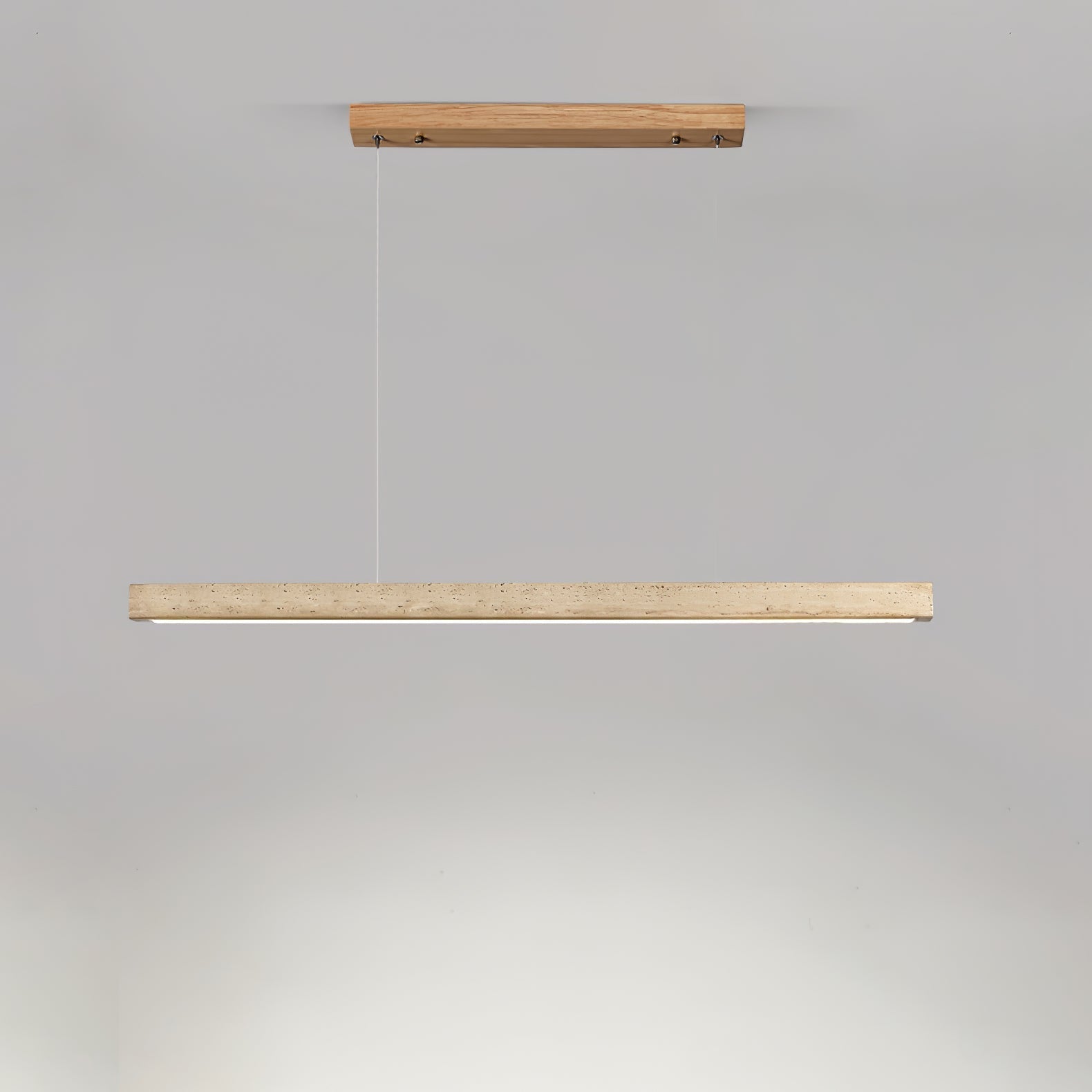 Imiror Minimalist Travertine Linear Pendant