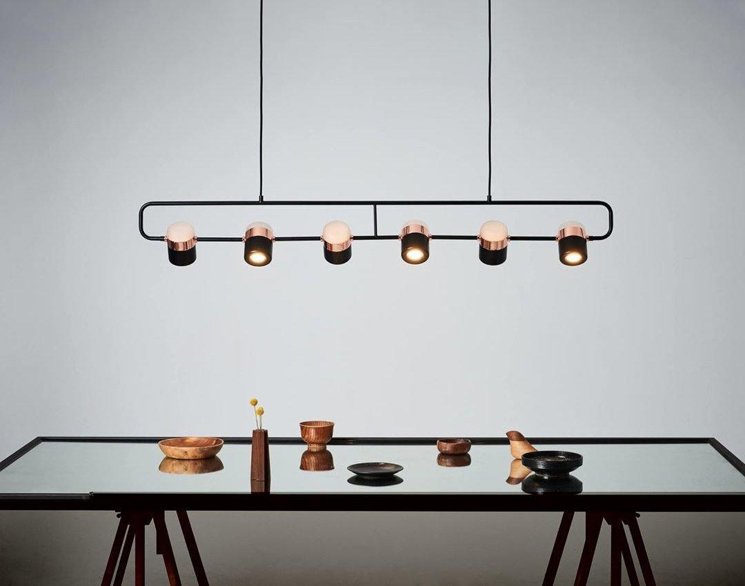 Lirael Pendant Lamp Adjustable Glass with Brass