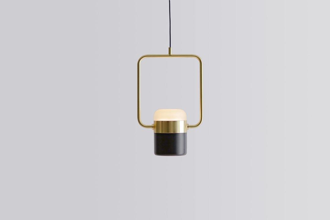 Lirael Pendant Lamp Adjustable Glass with Brass