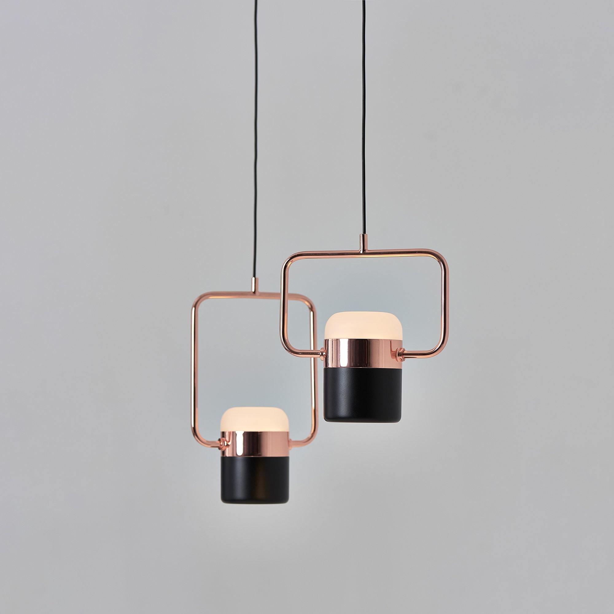 Lirael Pendant Lamp Adjustable Glass with Brass