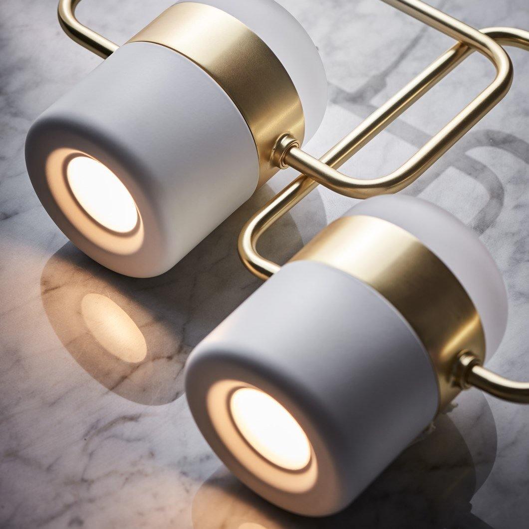 Lirael Pendant Lamp Adjustable Glass with Brass
